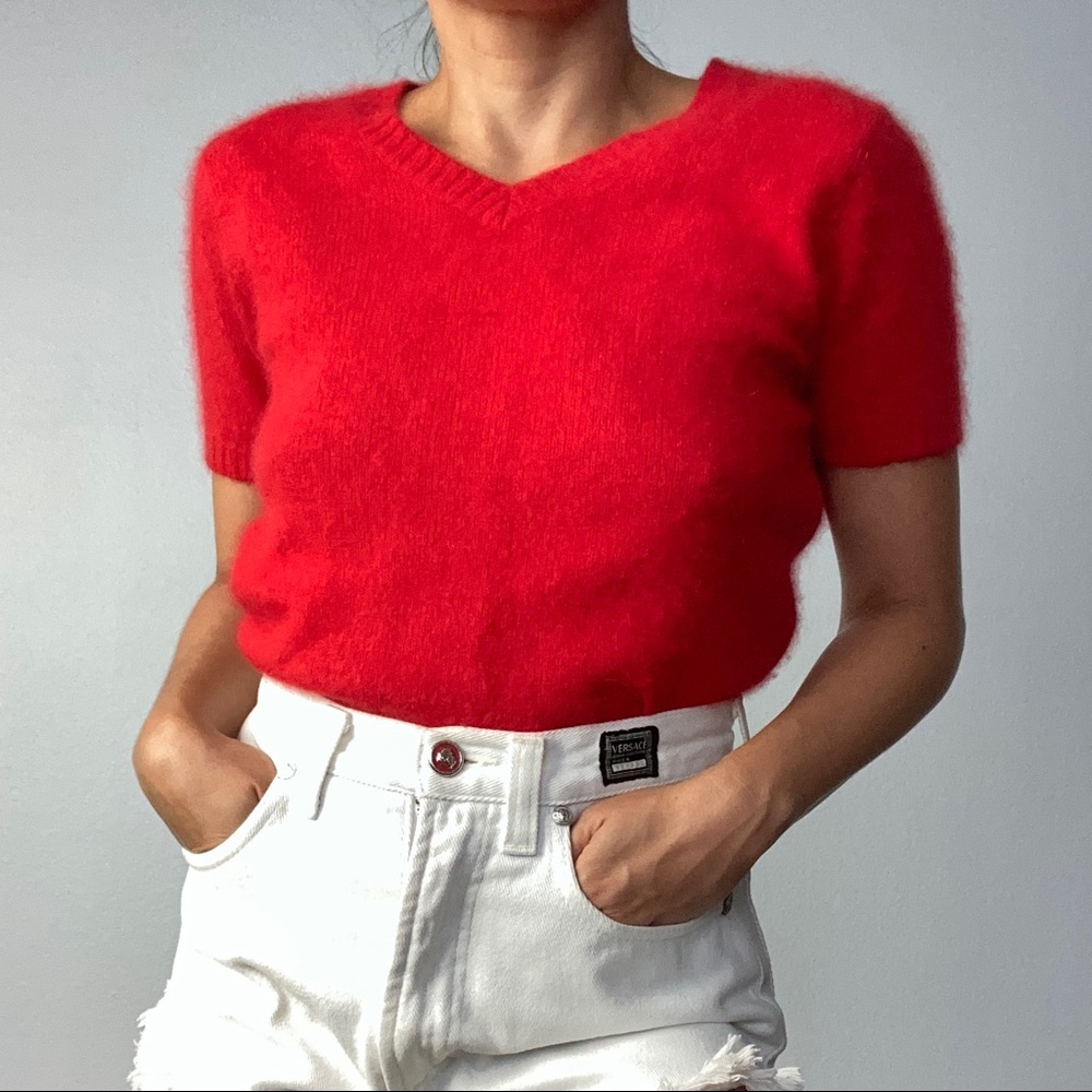 Vintage Angora Crop Sweater Top